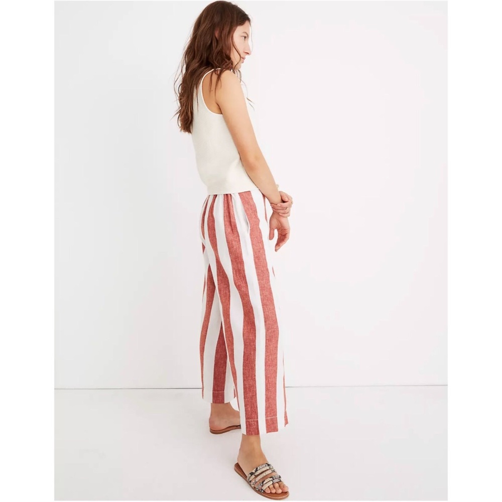 Madewell Huston Pull-On Crop Pants in Bold Stripe